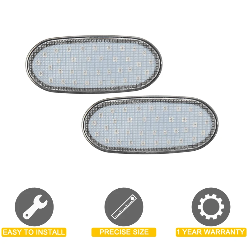 Luz LED de advertencia para coche VW Crafter, marcador de guardabarros lateral impermeable, lente transparente, 2006-UP