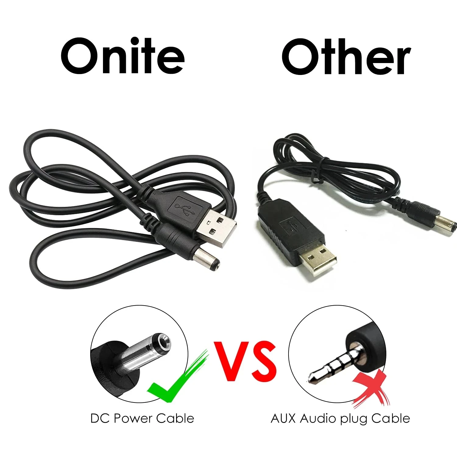 Cable convertidor de módem de aumento de potencia USB, Cable de enchufe de Usb a DC de 5,5x2,5mm para altavoz de lámpara de enrutador Wifi, DC 5V a