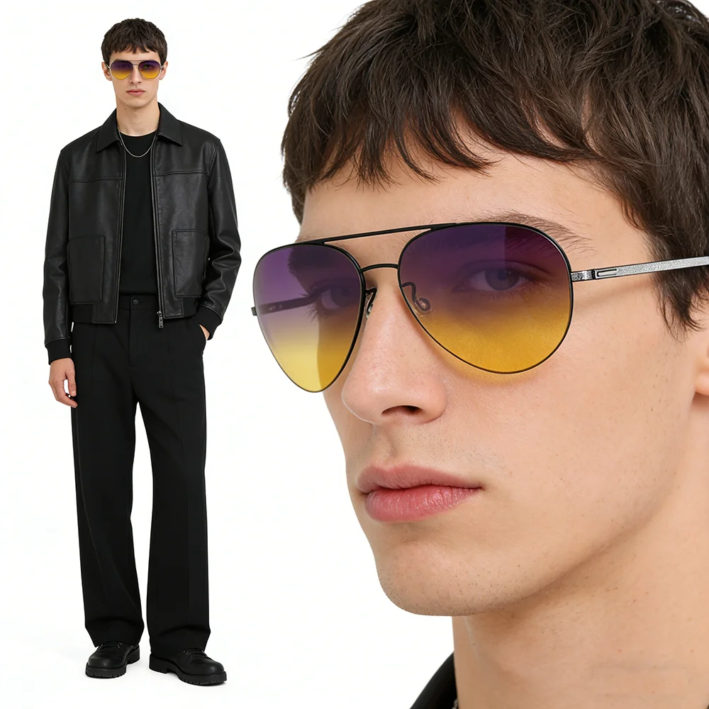 

Солнцезащитные очки без винтов, поляризованные, UV400, в стиле «пилот», с титановой оправой, легкие, яркие, модные, брендовые, удобные, ручной работы, новинка