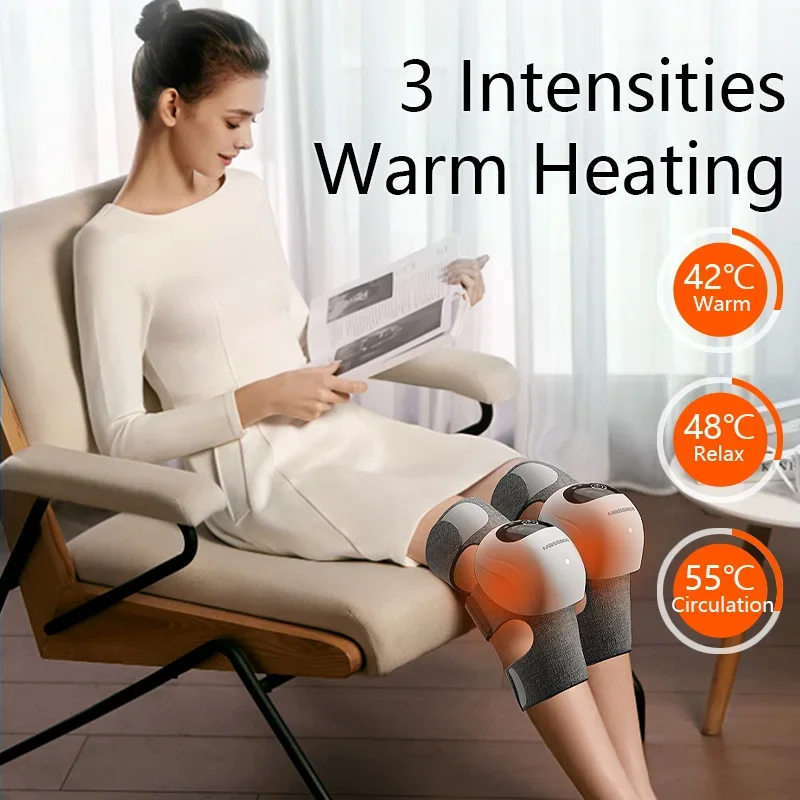 Beautiful Legs Wireless Knee Massager Heat Air Compression Vibrating Massage Reduce Swelling Relieve Soreness for Feet fast ship