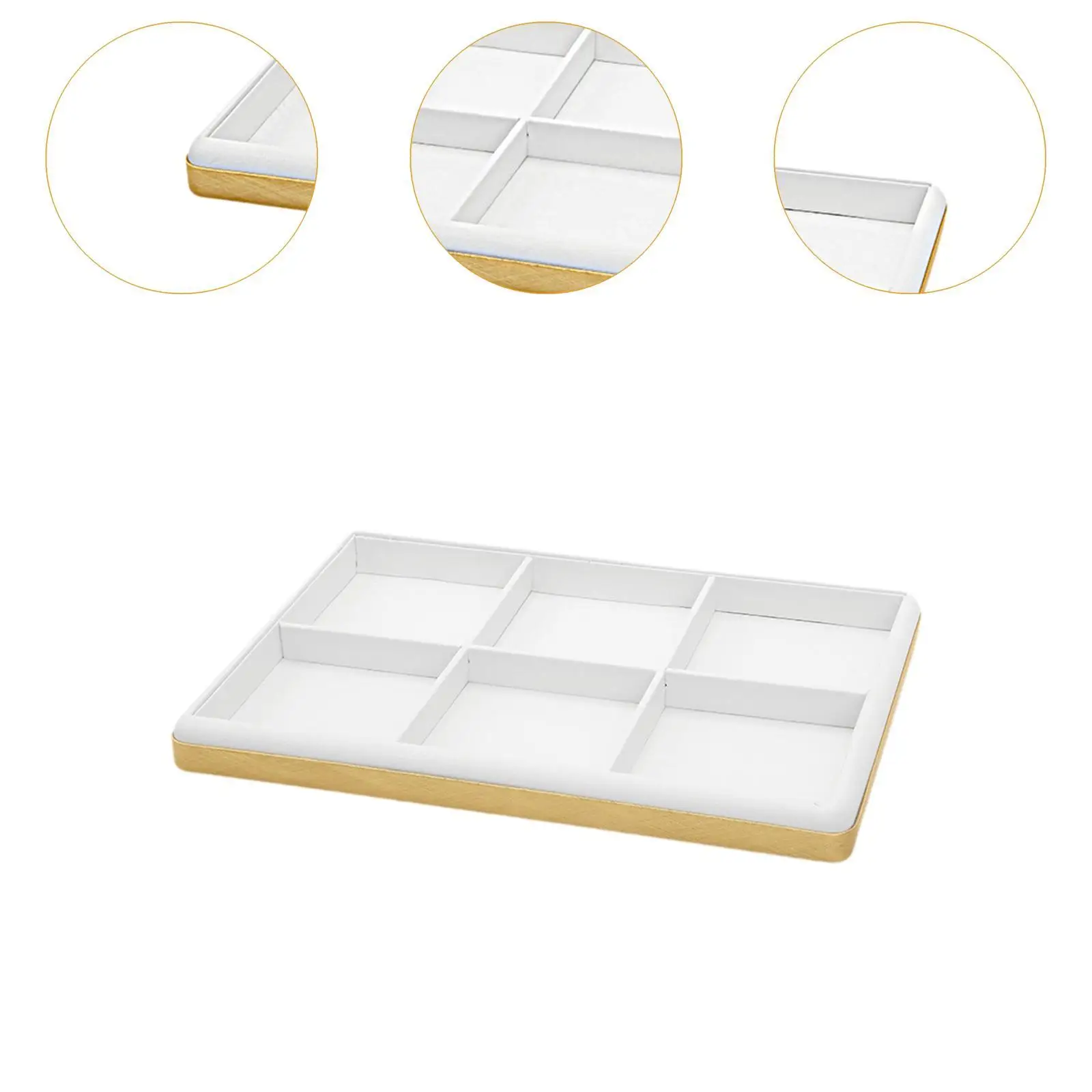 علبة عرض الأساور المصقولة من جلد البولي يوريثان قابلة للتكديس فارغة لخواتم وأقراط ومنظم المجوهرات وحامل الإسورة لبيع البائعين #5