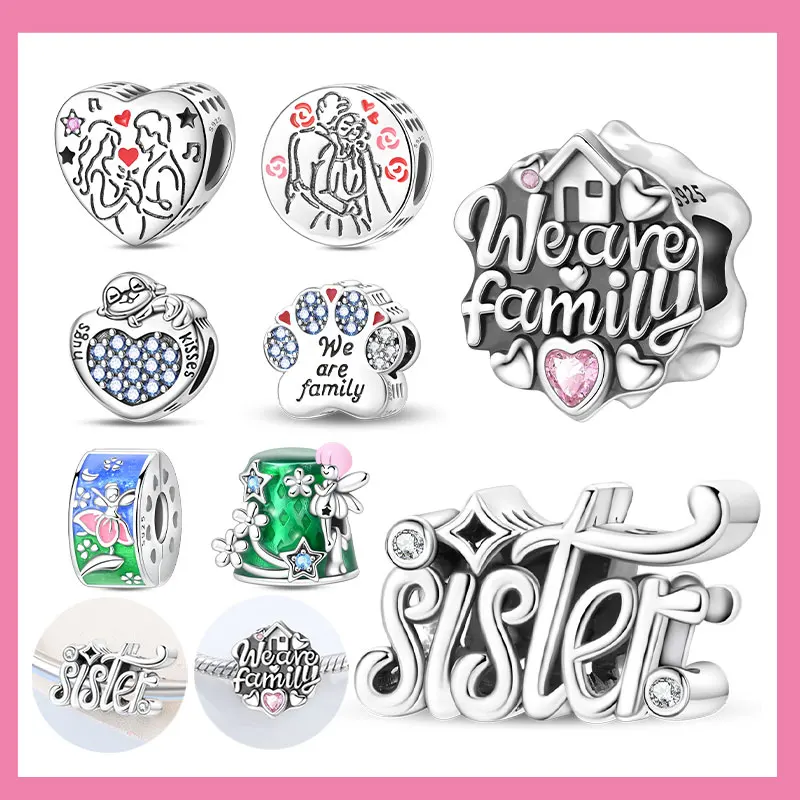 

Стерлингового Серебра 925 пробы, красочный семейный кулон «Древо жизни», подвески, бусины, подходят для браслетов, украшения для вечеринки «сделай сам», подарки, ювелирные аксессуары