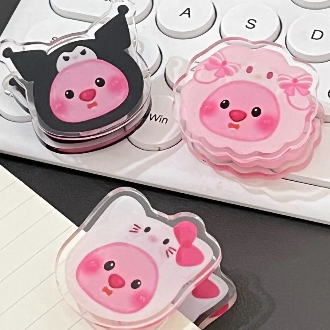 Loopy Clips Kawaii Students Stationery Test Paper snack Clamps Trendy Cartoon Lovely Girlish Stylish Cute Girls Kids Gift Sweet