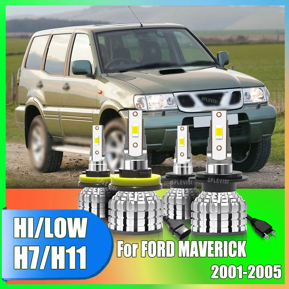 

LED Headlight Auto Bulbs – Hi Low Beam 240w 24000LM – 12V – Dustproof & Waterproof For FORD MAVERICK 2001 2002 2003 2004 2005