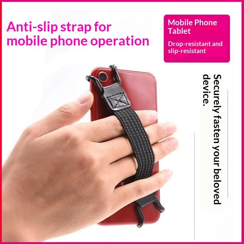 Universal Elastic Anti-Drop Strap for Phone & Tablet, Non-Slip Grip Hand Strap for One Hand Operation