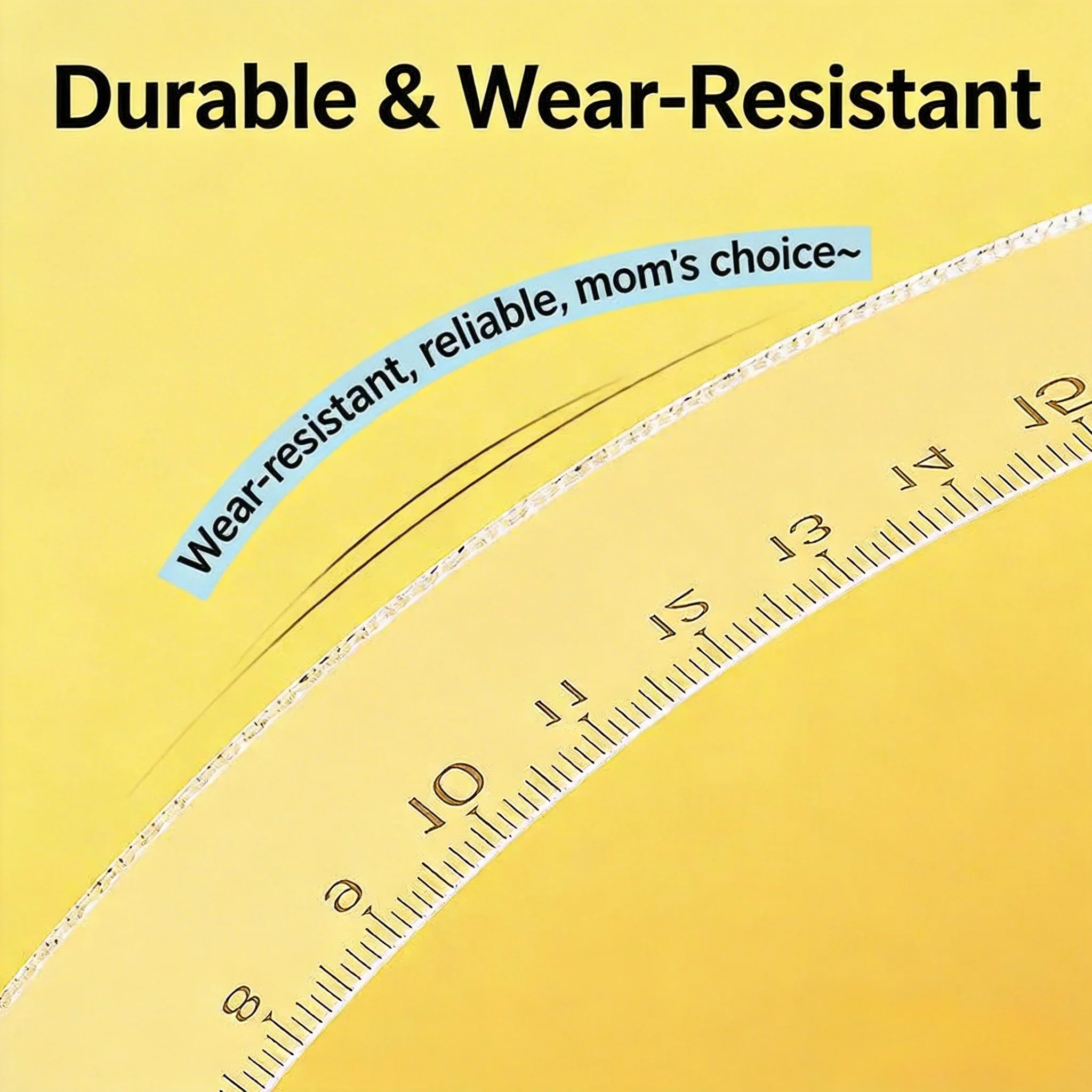 Deli 79751 High Transparent Acrylic Ruler with Wavy Line, 15cm Clear Plastic Straight Measuring Tool for Students Office Daily