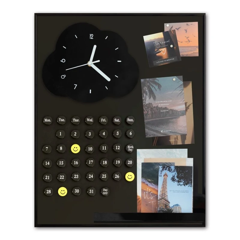 

Decorative painting with clock magnetic refrigerator sticker shelf decoration