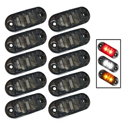 10Pcs Smoked Trailer Side Marker Lights 12V 24V LED Truck Clearance Lights RV Lamp Car Exterior Lights E4 DOT ADR SAE Mark