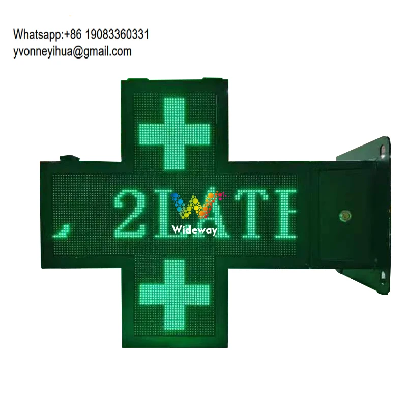 

Pharmacy Cross Sign Customized Led Screen For Outdoor Full Color Pharmacy Shop Fixed Installation Led Sign Message Display