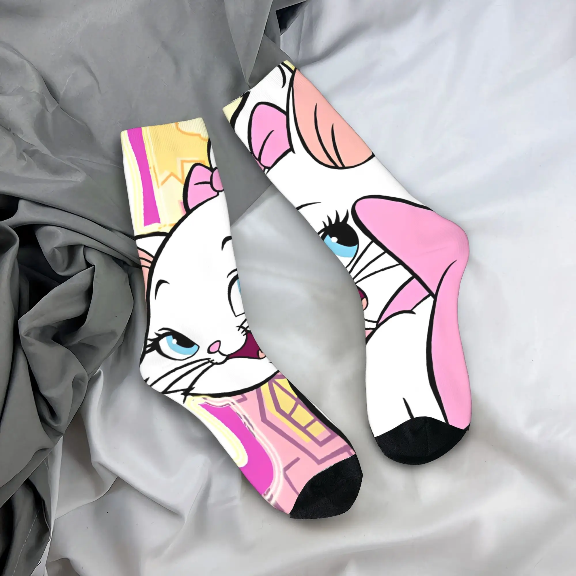 

Adults Men Socks Marie Cat Cartoon Stockings Anti-Slip Comfortable Socks Autumn Funny Graphic Skateboard Socks