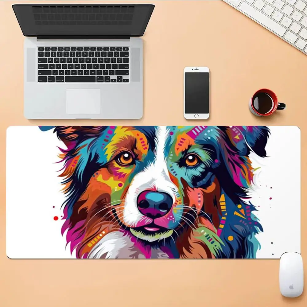 

Colorful Dog Mouse Pad Desk Mouse Pad Cute HD Desk Pad Extended Gaming Keyboard Mats Large XXL Gamer Mousepad 90x40