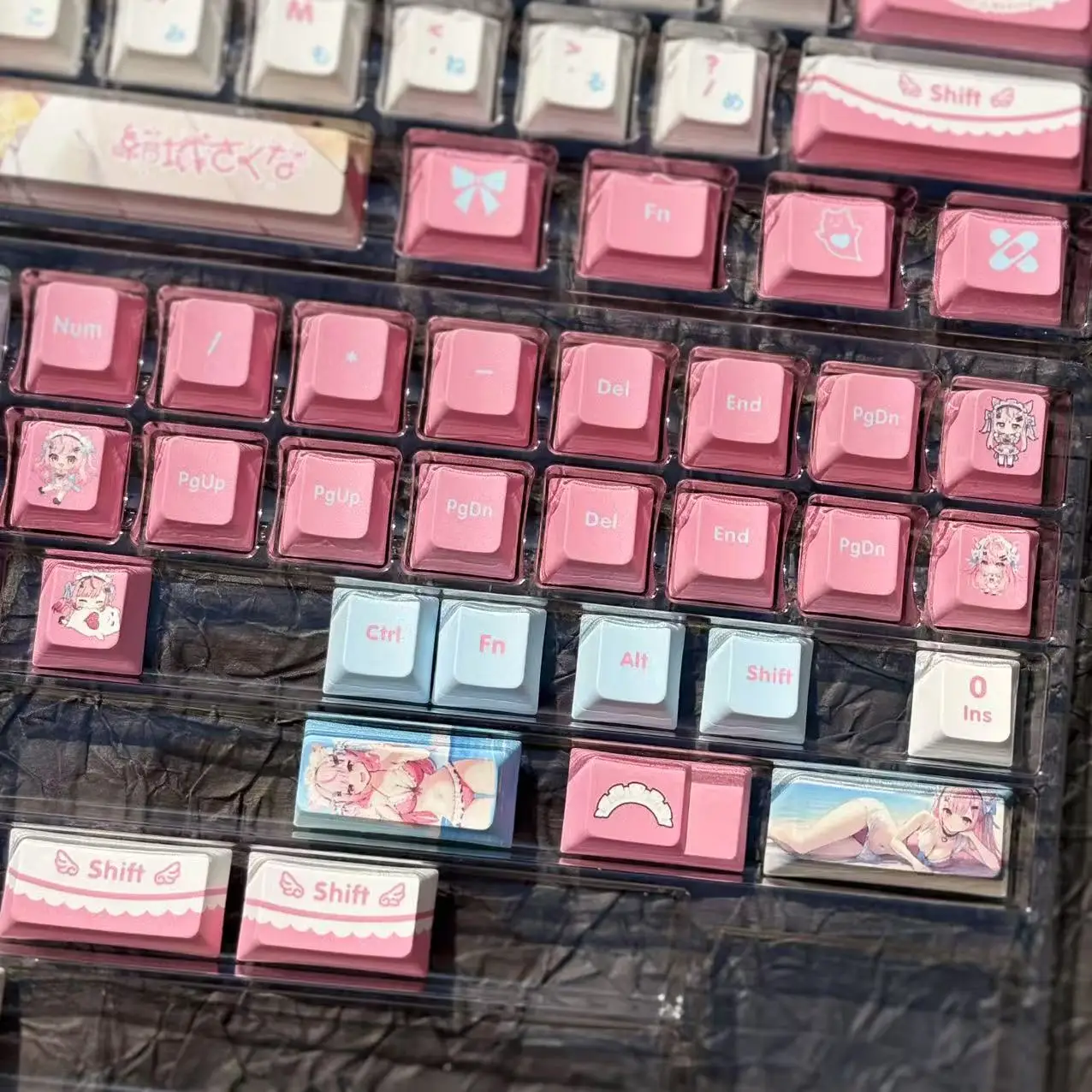 Anime Cute Sakun Keycap Hololive Vtuber Key Cover PBT DYE-Sub Cherry MX Axis Switch Keycap for Mechanical Keyboard