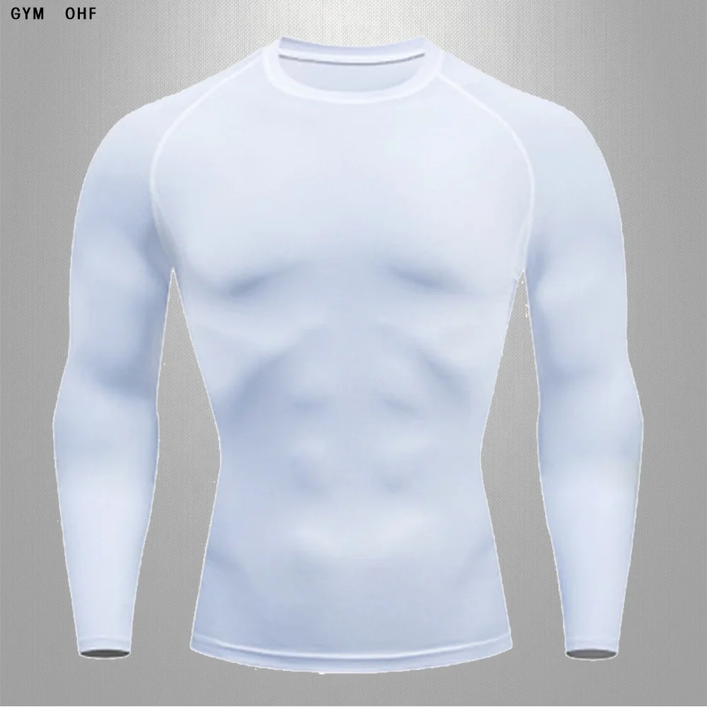 MMA Rashguard-Vêtements d\'entraînement pour hommes, course à pied, gym, compression, vitesse, séchage, jogging, t-shirt, extérieur, camping,