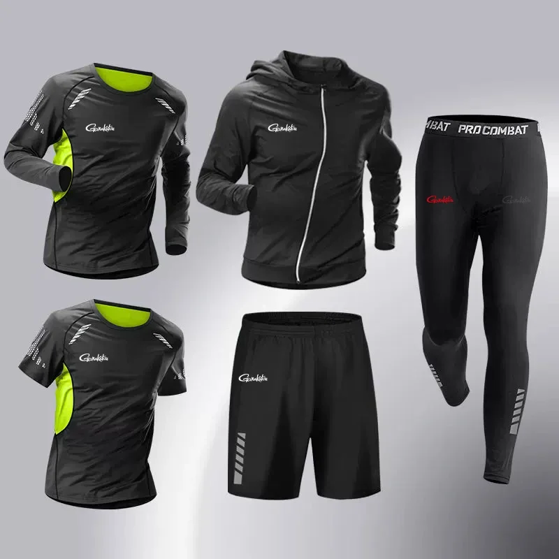 

Gamakatsu Sports Suit Men's Fishing Sets Gym Fitness Sportswear Quick Dry Basketball Tights Outdoor Training Underwear
