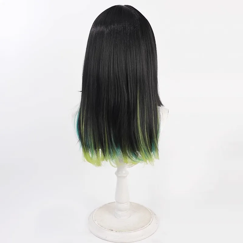 Arknight – perruques de Cosplay Mon3tr de 50cm de Long pour femmes, cheveux synthétiques résistants à la chaleur, perruque de fête de couleurs mélangées + bonnet de perruque gratuit