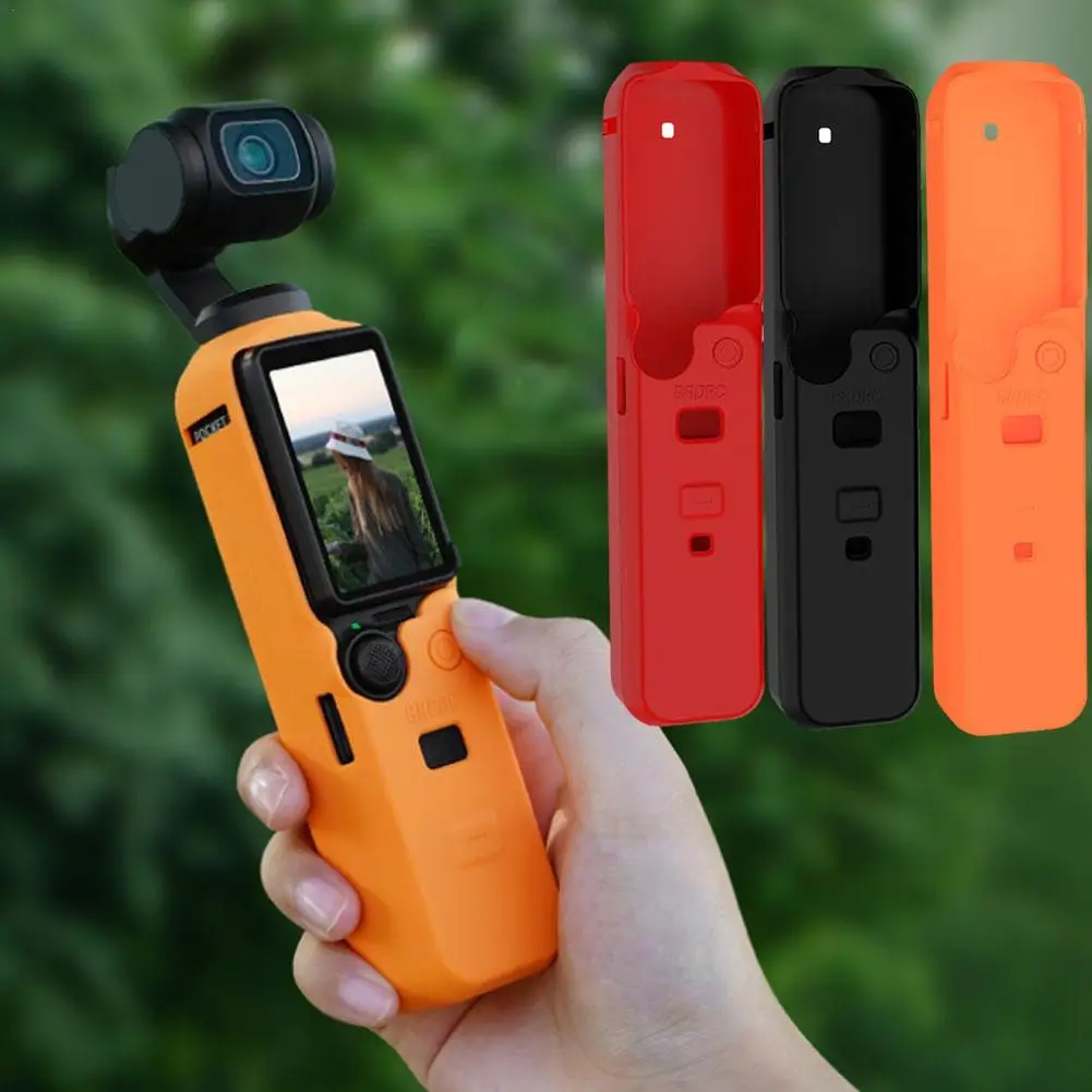 ตัวป้องกันซิลิโคนสำหรับ DJI Osmo Pocket 3, ฝาครอบกันฝุ่นกันลื่นอุปกรณ์เสริมกล้องกันโคลง