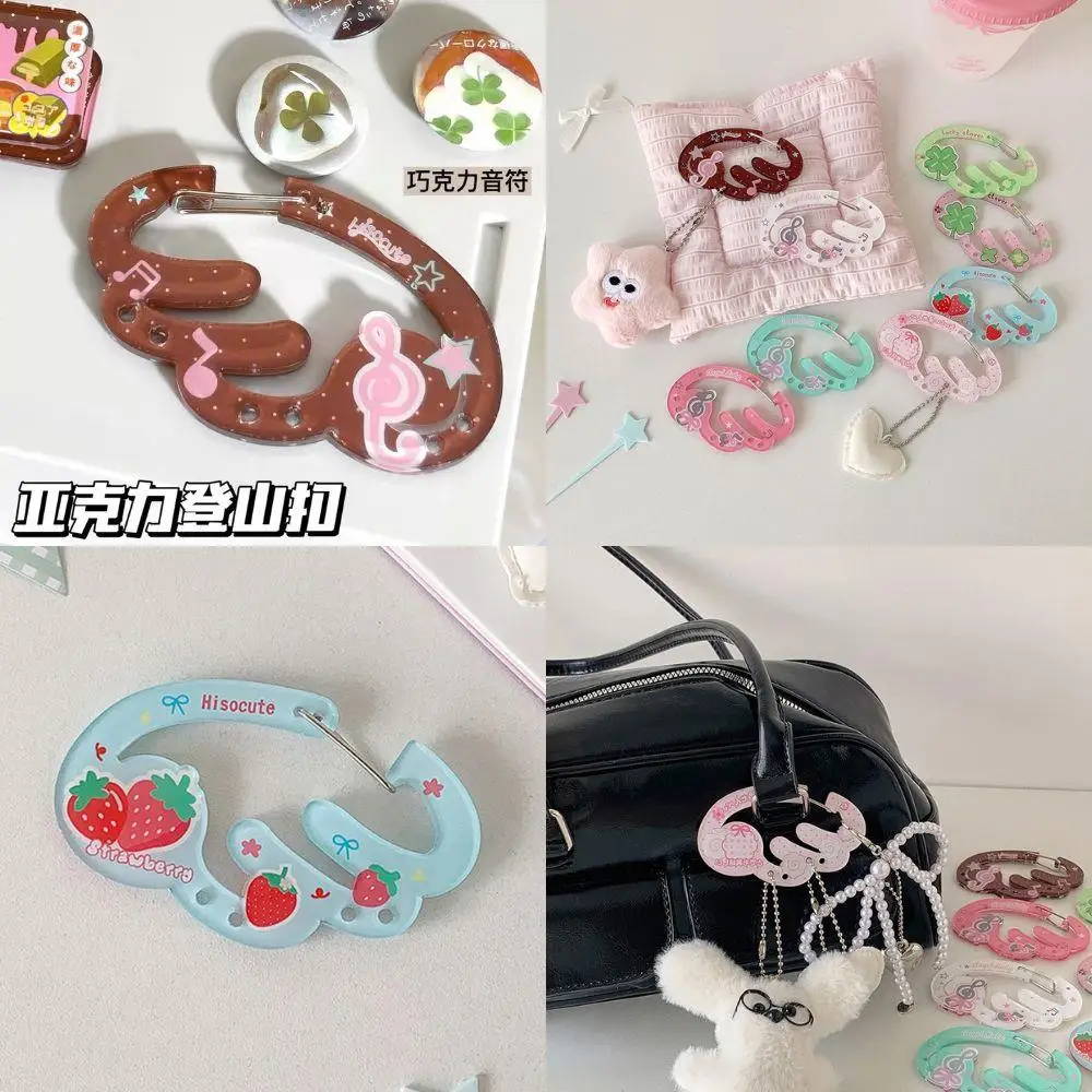

Ins Backpack Creative Bag Charm Cute Cartoon Carabiner Clip Charms Backpack Pendant Key Hanging Kawaii Acrylic Keychain Holder