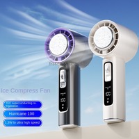 2025 Portable Handheld Turbo Fan 100 Wind Speeds Adjustable Mini Personal Fan Battery Operated Electric Eyelash Fan
