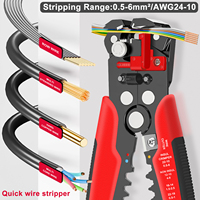 Self-Adjusting Wire Stripper,3 in 1 Stripper/Cutter/Crimping Heavy Duty Automatic Electrical Wire Strippers for 10-24 AWG