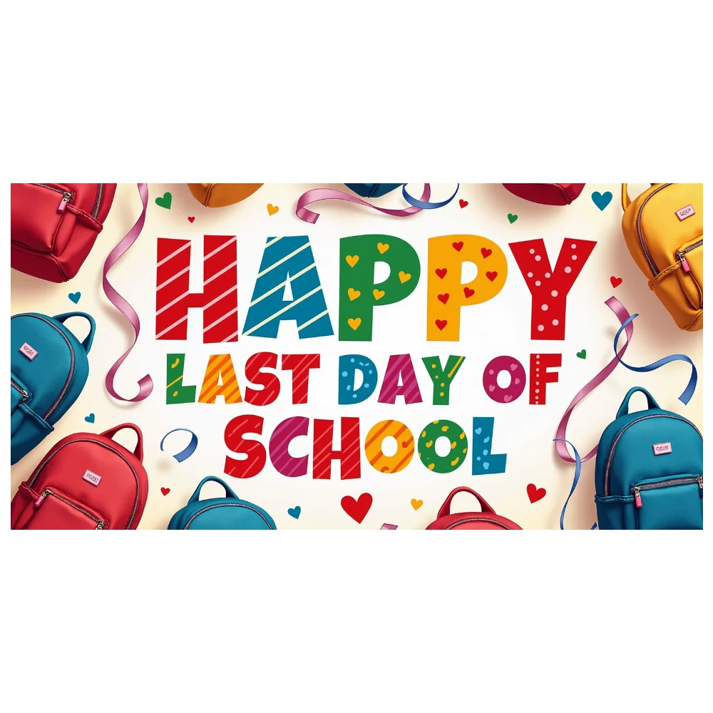 Durable   School Banner   Backdrop   Classroom Decoration   for Classroom   Last Day   Graduation