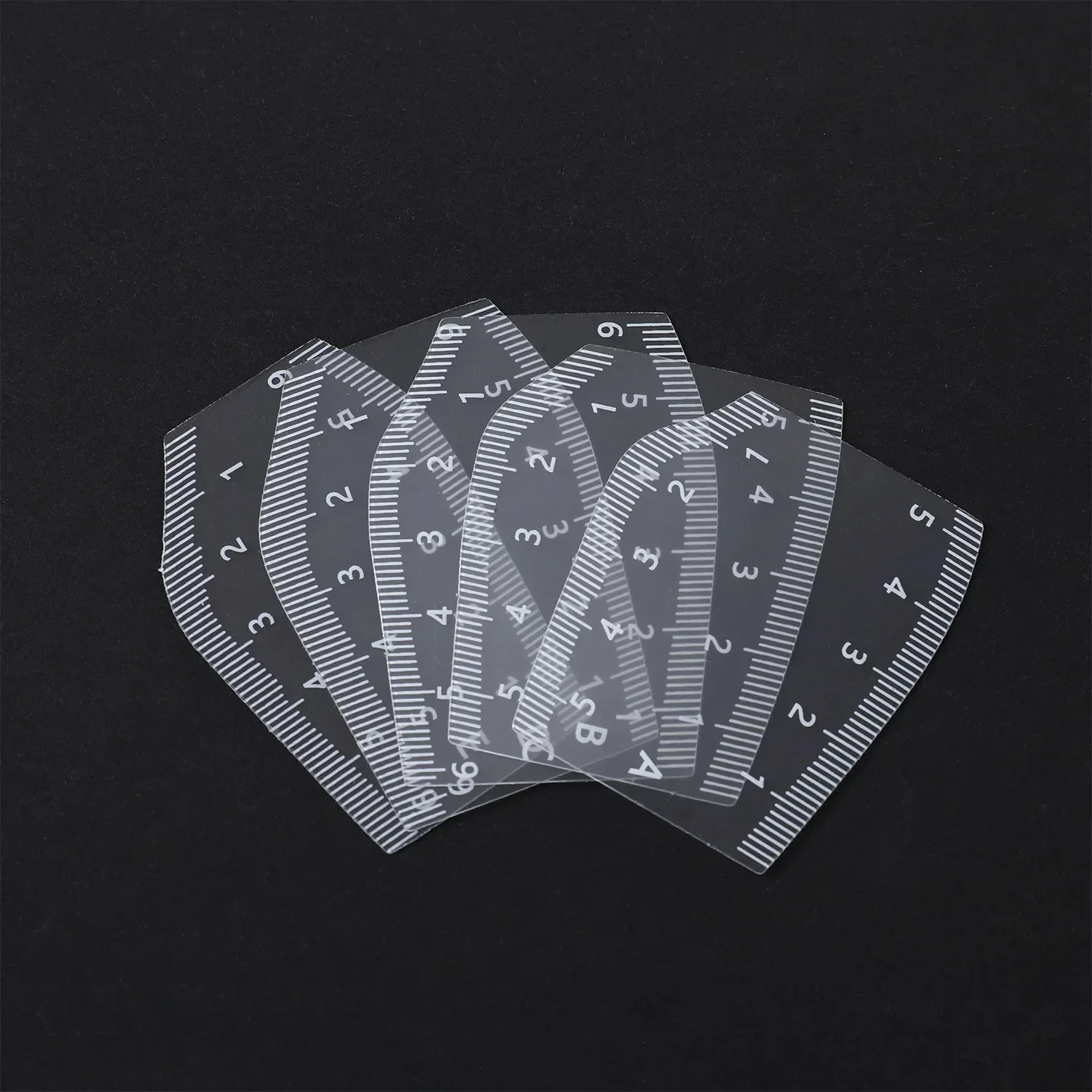 5Pcs Eyebrow Template Ruler Reusable Eyebrow Shaper Stencil for Eyebrow Tattoo Makeup Measurement