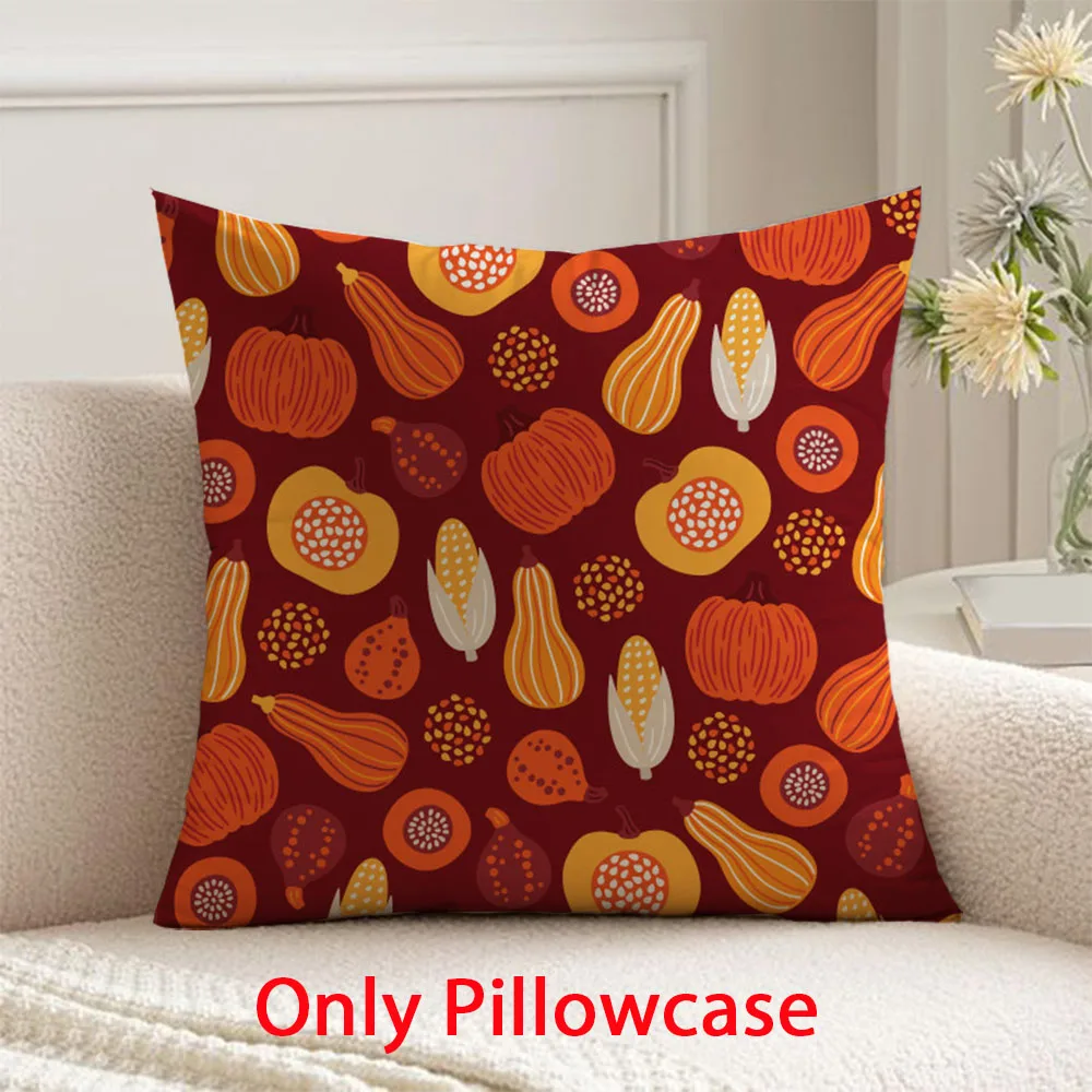 

autumn Pillow cover Pumpkin pattern Cartoon decorative 45x45 cushions cover Thanksgiving Day decorative cushion
