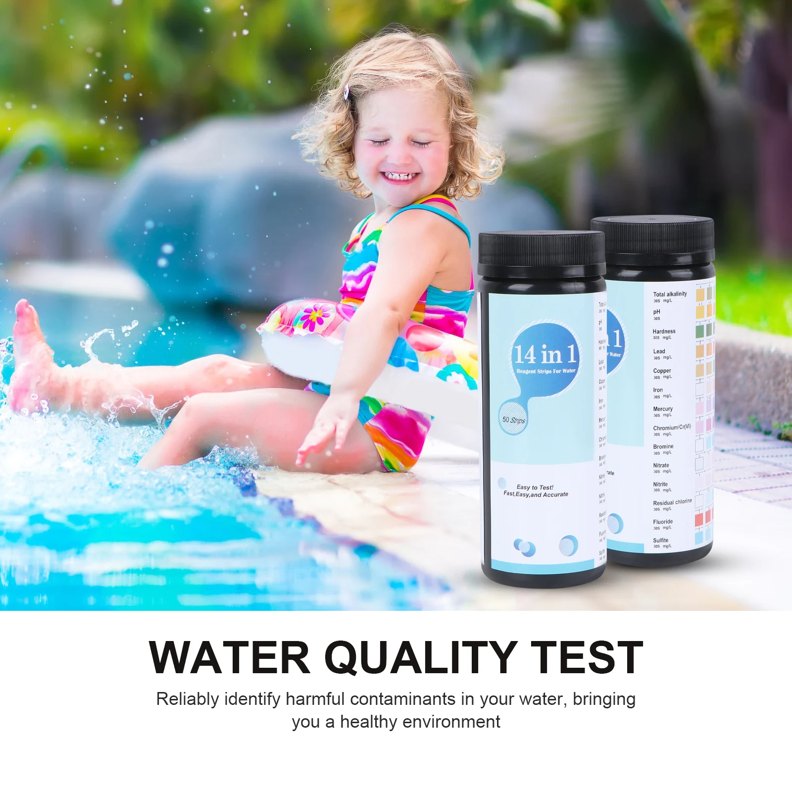 

Water Quality Test Paper PH Testing Supply Accurate Multipurpose Reagent Strips Hot Tub Aquarium Use