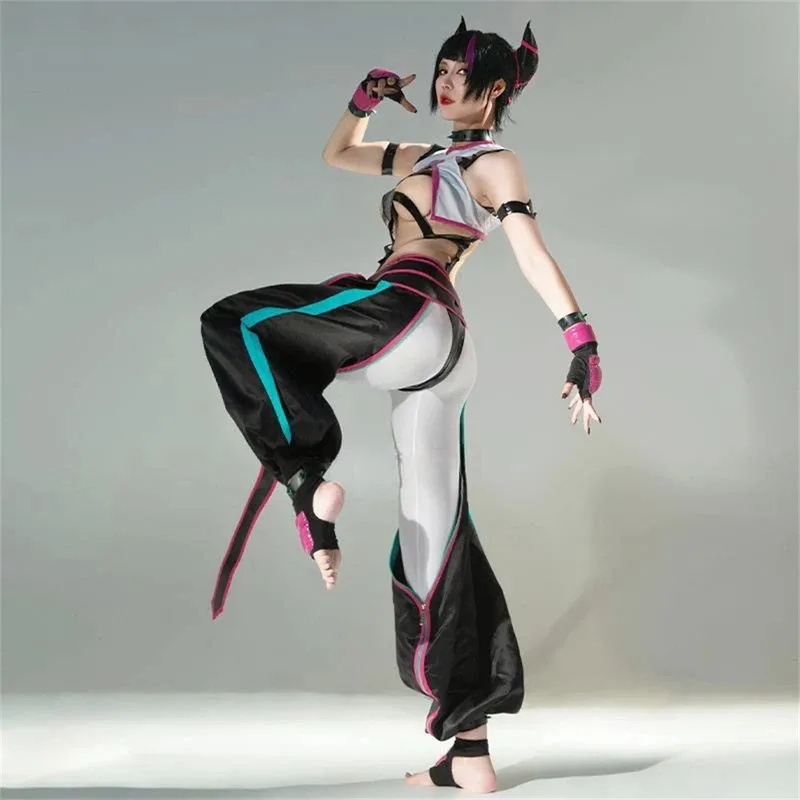 AGCOS Han Juri Street Fighter Cosplay Costume Woman Halloween Uniforms Game Sexy Cosplay - view 3