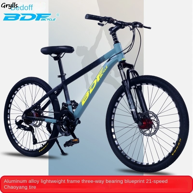 Grylls Aluminum Alloy Bicycle Cross-country Variable Speed Mountain Bike Male Outdoor Sports Road Bike Student Cycling Bike