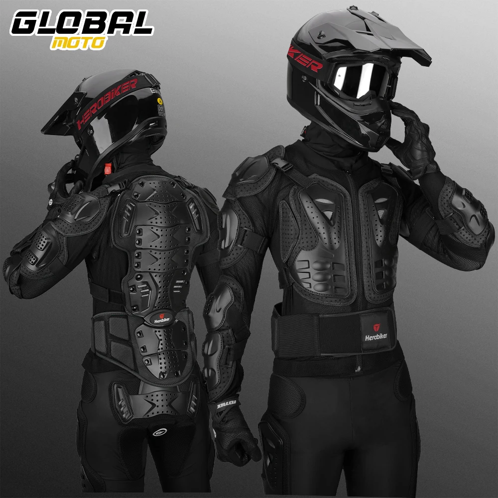 

Motorcycle Armor Anti-Fall Wear-Resistant Motorbike Jacket Men Body Armor Motocross Back Chest Protector Moto Riding Equipment
