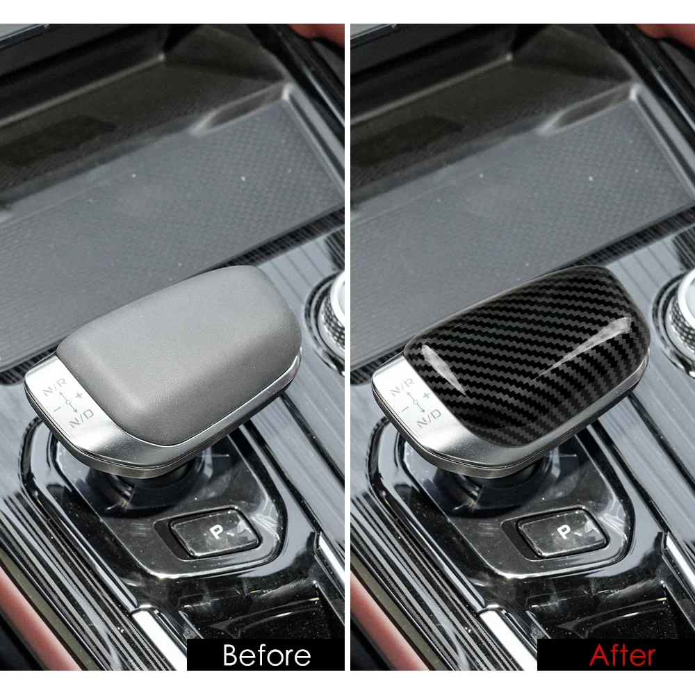 

1 piece BLACK Carbon Fiber Gear Shift Knob Cover Sticker for Geely Xingyue L Monjaro 2021-2024