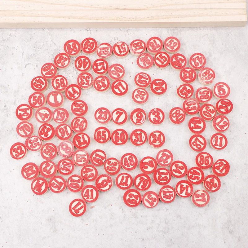 

Hot Sale 90pcs Deluxe Wooden Replacement Plates For Exciting Bingo Lotto Numbers Game - Ideal Gaming Gift For Friends And Family