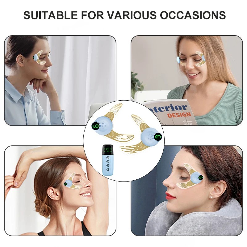 EMS masque pour les yeux Patch visage masseur pour les yeux stimulateur musculaire masseurs du visage beauté yeux levage Fatigue soulagement sacs pour les yeux cernes