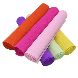 250*25cm Colored Crepe Paper Roll Origami Crinkled Craft DIY Flowers Decoration Gift Wrapping Paper