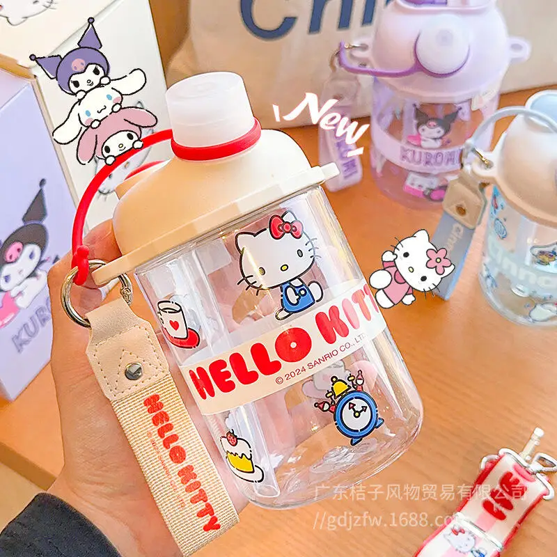 

Горячая чашка Sanrio Girl Cinnamoroll Kuromi Kawaii аниме милая портативная простая и удобная соломенная чашка подарок товары для дома новый стиль