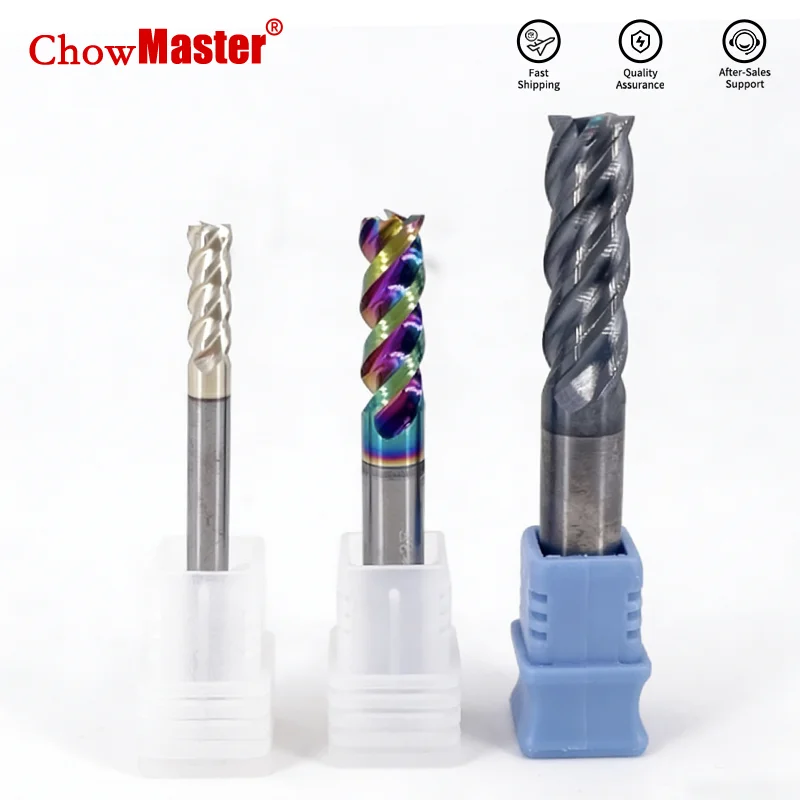 

Chowmaster End Mill Cutter Tool CNC High Performance Solid Carbide End Mills Feed Titanium Alloy Stainless Steel