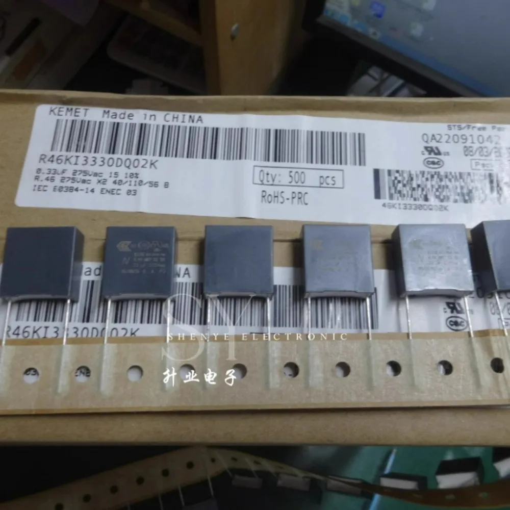 10pcs/lot AV R46 MKP 0.33uf 275VAC 330nf u33 334 K Brand New 15mm Film Capacitor (Height: 18mm) R46KI3330DQ02K
