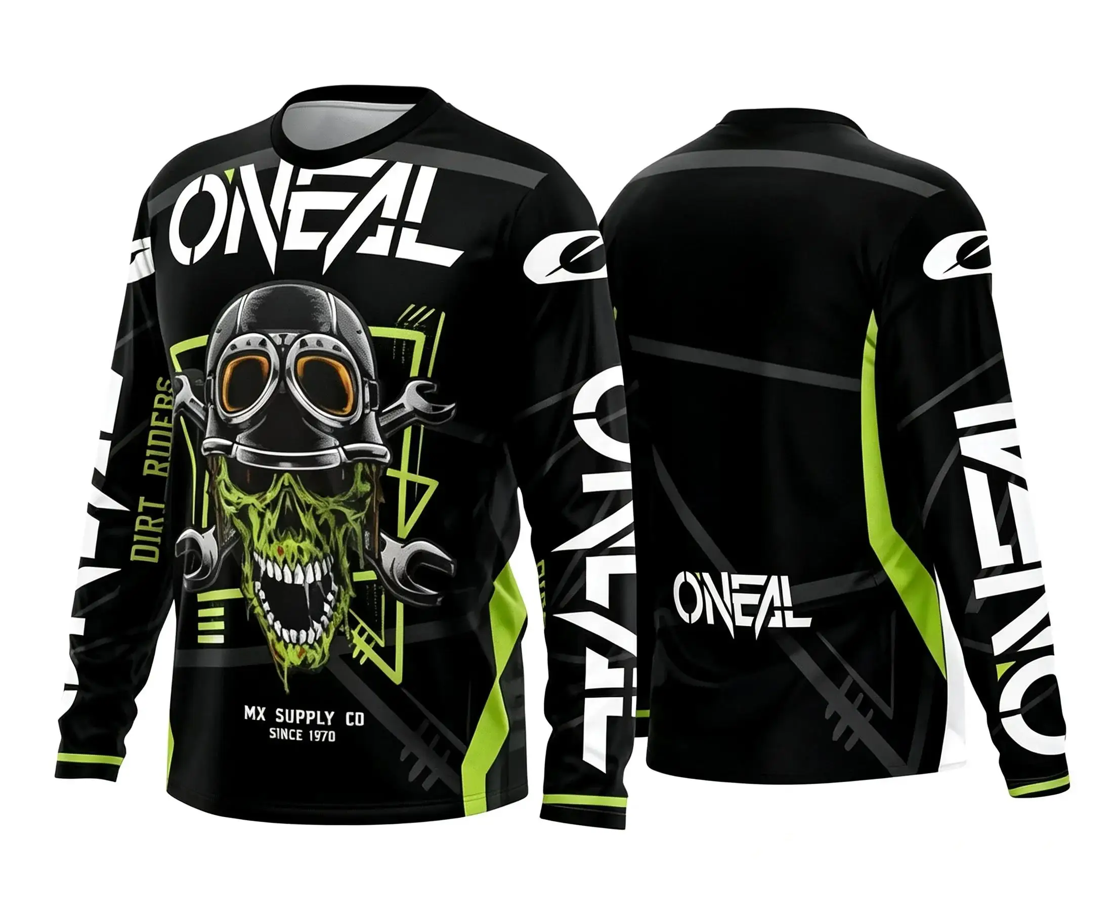 Men's Motocross Jersey Long Sleeve Dirt Bike Racing Shirt Breathable Quick Dry MX Offroad Motorcycle Riding Top Men Clothing