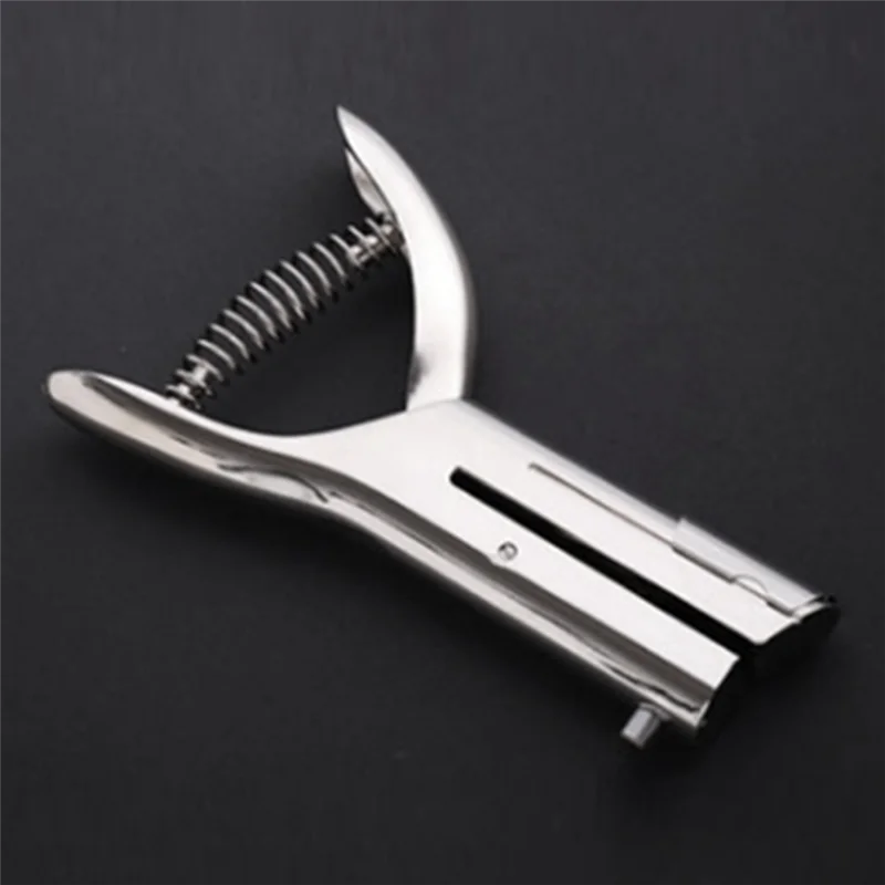 

【Superdeals】Silver Single Hole Puncher 3Mm Round Hole Puncher Portable Hand-Held Long Hole Puncher