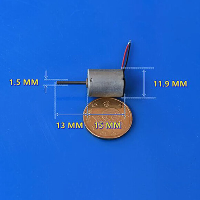 Mini 12mmx15mm 6-Pole High-Torque Precious Metal Brush Motor - DC 6V 8500RPM Hobby Car Engine with Powerful Magnet