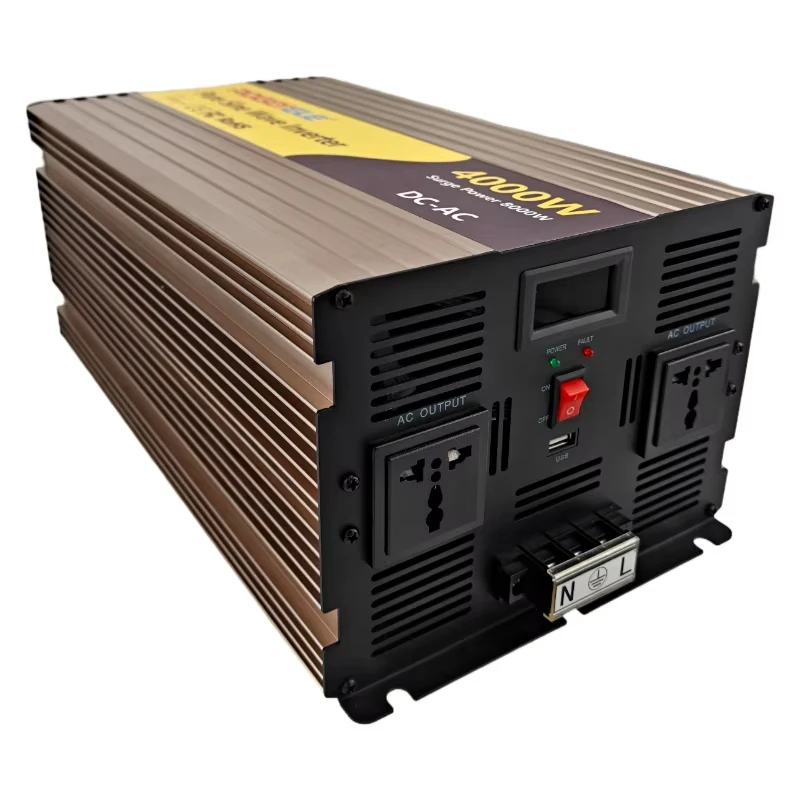 Outdoor Off-grid High Frequency DC to AC 24v to 220v Power Inverter 4000W Pure Sine Wave Car Inverter Converter