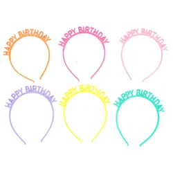 Candy Color Happy Birthday 6 Stks Hoofdbanden Met Tanden Plastic Haar Hoepels Banden Gespen Feest Decoratie Tiara Kronen Accessoires