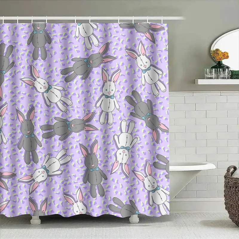 

Purple Rabbit Print Shower Curtain Bathroom Decor Home Textiles AliExpress.com Product ID1234567890