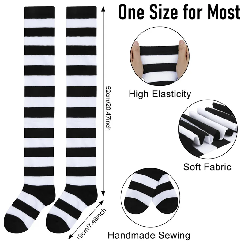 Color Striped Stockings Japanese Over Knee Socks Fashion Women Keep Warm Soks Sexy Slim Long Socks Hosiery JK Cosplay Lolita Y2k image 2