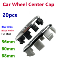 20 Pcs 56mm 60mm 68mm 10pin For 50th Anniversary X1 X3 X4 X5 X6 Badge Car Wheel Hub Center Cap Emblem Rim Cover Logo Accessories