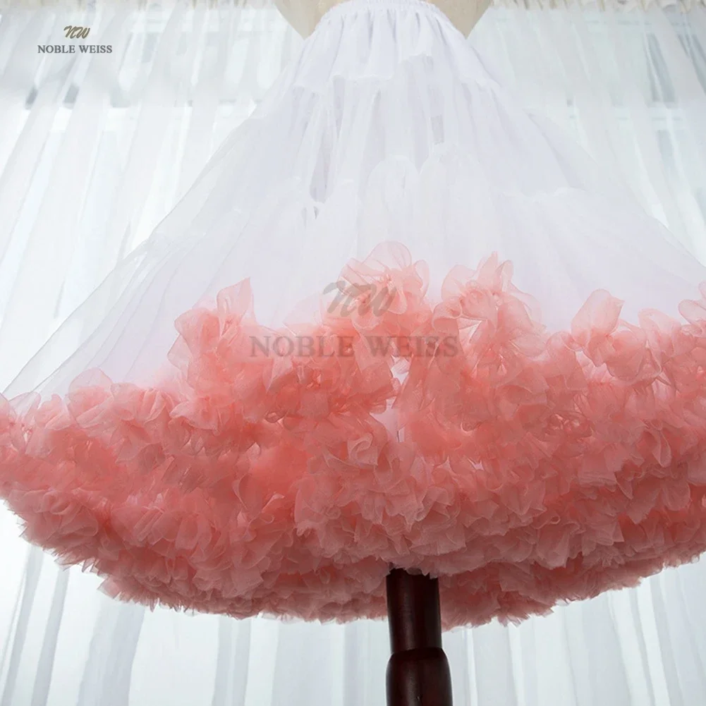 Vestido de baile anágua algodão doce rosa arco-íris nuvem suporte comprimento médio fio macio desossado suporte violência personalizado