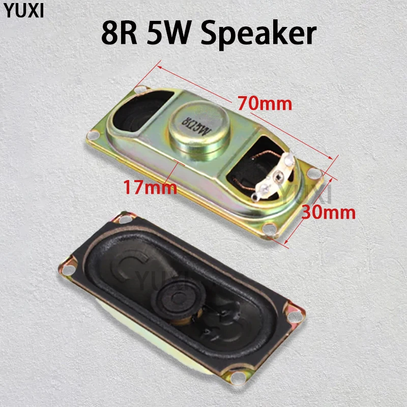 YUXI 1PCS 5W 8R Speaker For LCD Display/TV 3070 Speaker 8 Ohm 5W 30 * 70MM Thickness 17MM Speaker