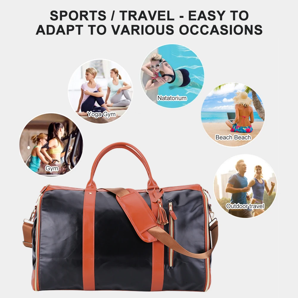 Portable Gym Bags Multifunctional Yoga Sports Handbag Large Capacity Foldable Wear- Accessories for Men Women
