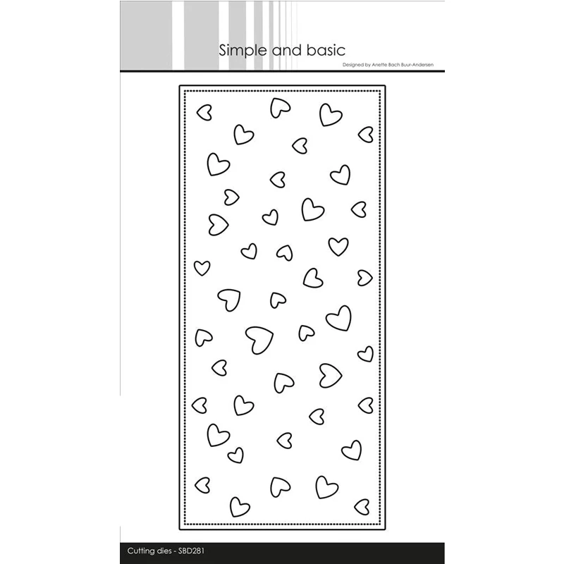 

Slimcard Lots of Hearts Cutting Dies for New 2023 Scrapbooking Paper Making Frame Card Craft Supplies No Stamp