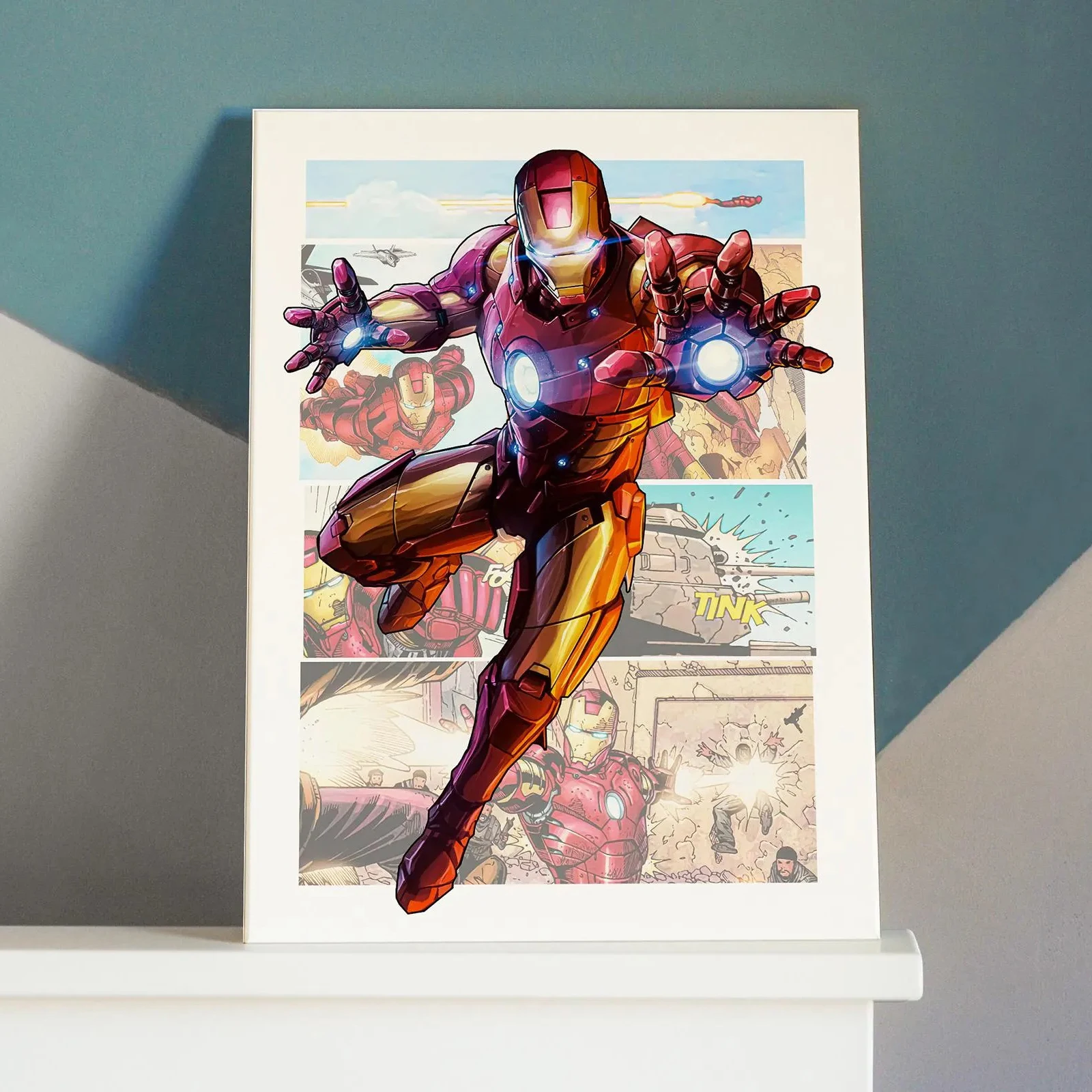 Póster en lienzo de Iron Man, estampado de Iron Man de Disney, Robert Downey Jr., estampado de superhéroe, decoración artística de pared, regalo para hombre, decoración del hogar